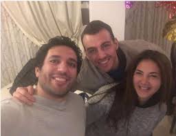 دنيا سمير غانم حرصت دنيا سمير غانم وزوجها الإعلامي رامي رضوان على الاحتفال بعيد ميلاد زوج شقيق couple photos photo celebrities