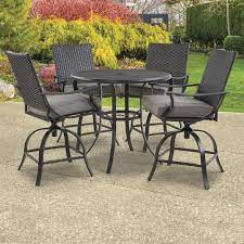 1 out of 5 stars with 1 ratings. Backyard Creations Pine Meadow Brown 5 Piece High Dining Patio Set At Menards