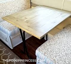 The table folds up to just 4 thick. Diy Farmhouse Camper Table The Pop Up Princess