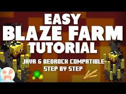 These could give you a full chest per hour. 1 13 2 Blaze Farm Tutorial Easy Java Bedrock Step By Step Youtube Bedrock Tutorial Blazed
