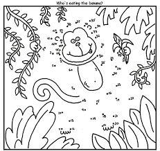 If your child loves interacting. Monkey Connect The Dots Coloring Page Crayola Com