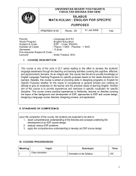 Setelah hasil revisi kurikulum 2013 selesai tentunya pasti ada perubahan yang terjadi dan perubahan tersebut akan kami bagikan contoh penyusunan silabus dan rpp sma. Silabus English For Specific Purposes