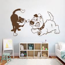 Maybe you would like to learn more about one of these? Hewan Peliharaan Lucu Keren Dekorasi Dinding Stiker Lukisan Dinding Kamar Tidur Dekorasi Rumah Kucing Berkelahi Dengan Anjing Dinding Vinyl Stiker Untuk Anak Anak Kamar G894 Wall Stickers Aliexpress