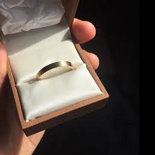 14k Yellow Gold Band 3mm Flat Matte Brushed Comfort Etsy In 2020 Gold Bands 14k Yellow Gold Yellow Gold