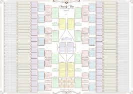 Details About Family Tree Chart 10 Generation Bow Tie Chart In Pastel Colours Rolled