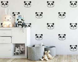 Panda Wall Decals Nursery Decals Cute Panda Face Decals Etsy Kids Room Decals Nursery Wall Decals Kids Wall Decals