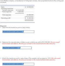 Maybe you would like to learn more about one of these? Solved Lawn Master Company A Manufacturer Of Rding Lawn Chegg Com