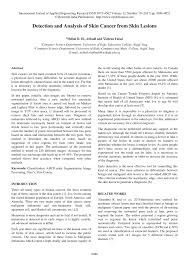 If you've received a diagnosis, here are some things you need to know about the condition. Pdf Detection And Analysis Of Skin Cancer From Skin Lesions