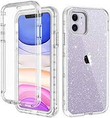 Amazon Com Lontect For Iphone 11 Case Built In Screen Protector Glitter Clear Sparkly Bling Rugged S Iphone Case Covers Stylish Iphone Cases Cool Iphone Cases