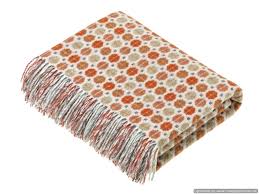 This throw will add an elegant look to any room! Merino Lambswool Throw Blanket Milan Saffron Burnt Orange Made