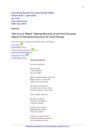 There are so many products out on the. Pdf Editorial Not Just An Object Making Meaning Of And From Everyday Objects In Educational Research For Social Change