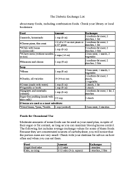 The Diabetic Exchange List Free Download