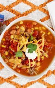 This Taco Soup Is An Addictive Instant Pot Meal In Part Because It S As Easy To Make As It Packed With Savo Soup Dinner Easy Vegetarian Freezer Meals Taco Soup