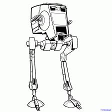 How To Draw An At St Chicken Walker Chicken Walker Step By Step Star Wars Characters Draw Star Wars Star Wars Drawings Star Wars Characters Guided Drawing