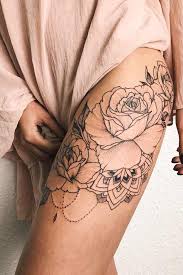 33 Rose Tattoos And Their Origin Symbolism And Meanings Butterfly Tattoos For Women Upper Leg Tattoos Tattoos