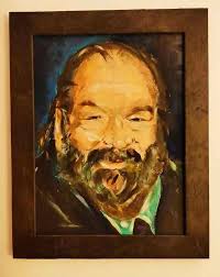 Questo mio dipinto raffigura il grande attore napoletano Bud Spencer.  Misure 30x40 più cornice. Un quadro per ammiratori del leggendario  personaggio del cinema.