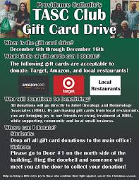 Our lawyers have had numerous complaints against the tasc prepaid debit card. Tasc Sponsoring Gift Card Drive Providence Catholic High School