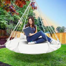Sale ends in 1 day. Sorbus Hanging Swing Nest With Pillow Double Hammock Daybed Saucer Style Lounger Swing 264 Pound Capacity For Indoor Outdoor Use Swing Nest White Pricepulse