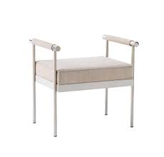 Tov diva white vegan leather bench. Diva Cream Velvet Bench Tov Furniture