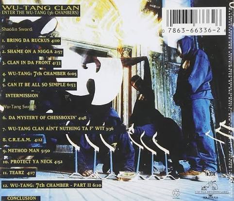 Contracapa de Wu-Tang Clan - Enter the Wu-Tang (36 Chambers)