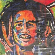 Vivid Original Hand Painted Oil Portrait of Bob Marley Paintings