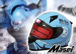 Masei 850 Blue Zaku Gundam Icon Harley Full Face Dot Scooter Motorcycle Helmet Scooter Motorcycle Motorcycle Helmets Helmet
