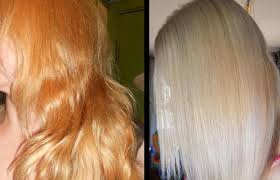 желтизна волос до и после