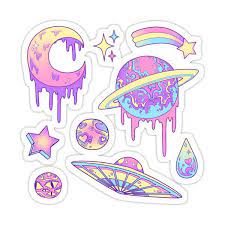 pastel galaxy sticker by elianaariel in 2022 tumblr stickers aesthetic stickers print stickers