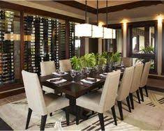 Instead of using a wine rack or cabinet, the room beneath the table helps maximize space. 130 Dining Ideas Dining Dining Chairs Dining Chair Set