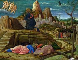 It is in the national gallery, london. The Agony In The Garden Giovanni Bellini