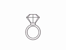 Wedding and engagement rings hand drawn sketches set. Cartoon Diamond Ring Gifs Tenor