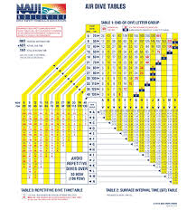 dive tables review naui worldwide dive safety through