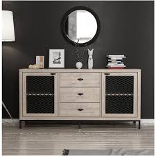 Homemania Mobile Multiuso Zeus Con Ante Ripiani Cassetti Da Salotto Ingresso Nero In Legno 150 X 45 X 79 Cm Eprice