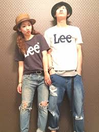 daichi leeのtシャツ カットソーを使ったコーディネート wear ペアルック お揃いコーデ カップル お揃いtシャツ