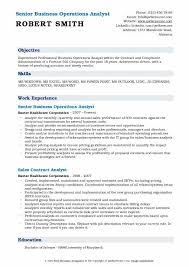 business operations analyst resume