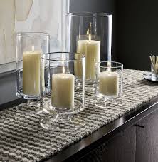 / frosted berry candle holder & glass hurricane centerpiece. London Large Clear Hurricane Candle Holder Crate And Barrel