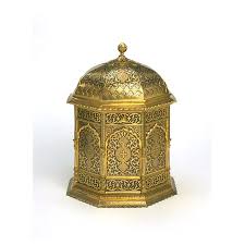 Casket 1880 Steel Blued Inlaid With Gold Sialkot Pakistan Islamic Art Historical Art Copper Art