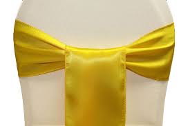 standard satin chair sash canary yellow bright yellow chair sash canary yellow sash