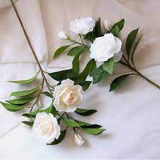 10pcs Artificial Flower Gardenia Fake Cape Jasmine Silk Etsy In 2021 Wedding Living Silk Flowers Wedding Home Wedding