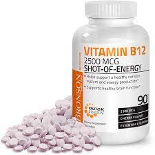 Explore puritan's pride® vitamin b. Amazon Com Vitamin B12 2500mcg Shot Of Energy Fast Dissolve Chewable Tablets Quick Release Cherry Flavored Sublingual B12 Vitamin Supports Nervous System Healthy Brain Function Energy Production 90 Count Health