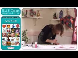 Kumas Boyama Teknikleri Aplike Teknigi Painting Crafts Painting Drawing Decoupage