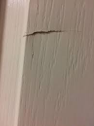 If the doors are completely hollow, i would drill from the top and spray down. How Do I Fix Damage To The Skin Of An Embossed Hollow Core Door Home Improvement Stack Exchange