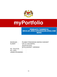 email protected | m y p o r tf o l i o myportfolio pembantu tadbir perkeranian/operasi unit. Myportfolio Pembantu Tadbir Sjkc Chih Mong