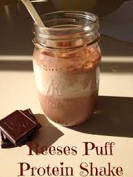 Reeses Puff Protein Shake Protein Shake Smoothie Whey Protein Recipes Shakes Protein Shake Recipes