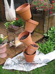 Tipsy Pots Tower Planter Flower Pots Outdoor Stacked Flower Pots Patio Flowers