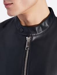Armani Exchange Faux Leather Racer Jacket Blouson Jacket For Men A X Online Store