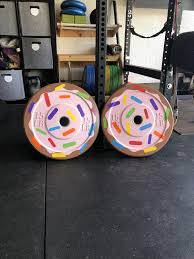 They're durable, so they'll absorb all the punishment you dish out, thin so you can add bigger loads to the bar and super weight accurate. Didn T Want To Pay 180 For The Donut Bumpers So Made My Own Homegym