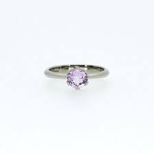 Light Violet Amethyst Solitaire Engagement Ring Made From White Gold By To Amethyst Engagement Ring Purple Amethyst Ring Engagement White Gold Engagement Rings