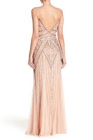 Marina Embellished V Neck Gown Nordstrom Rack In 2020 Dusty Rose Bridesmaid Dresses Cowl Back Wedding Dress 1920s Bridesmaid Dresses