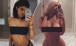 Kylie Jenner replicates Kims nude selfie as war of words over snap rages  on | Daily Mail Online
